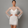 Flowy Mini Dress with Mesh Detail and Sleeveless Underdress