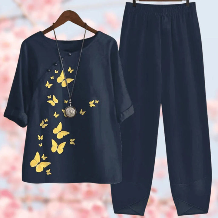 Vintage Floral Two-Piece Set