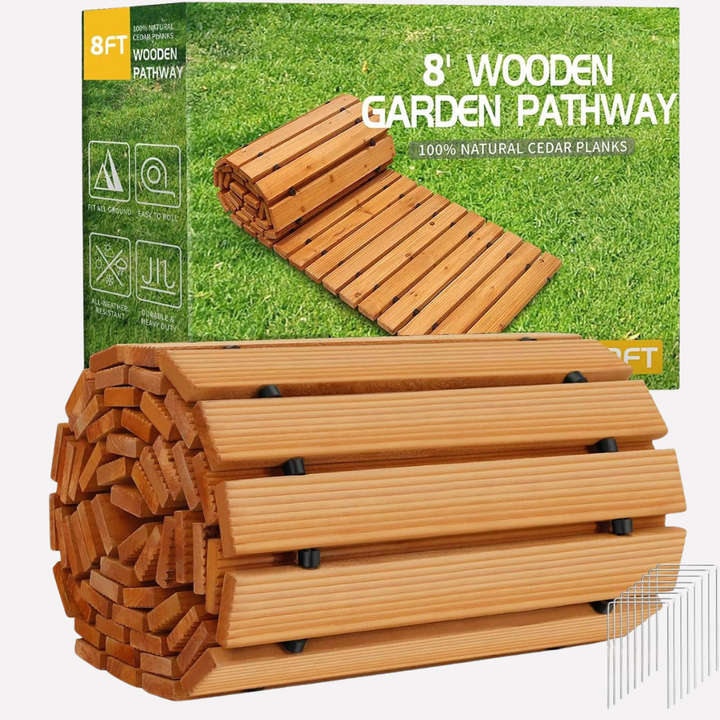 Wooden Roll‑Out Garden Pathway