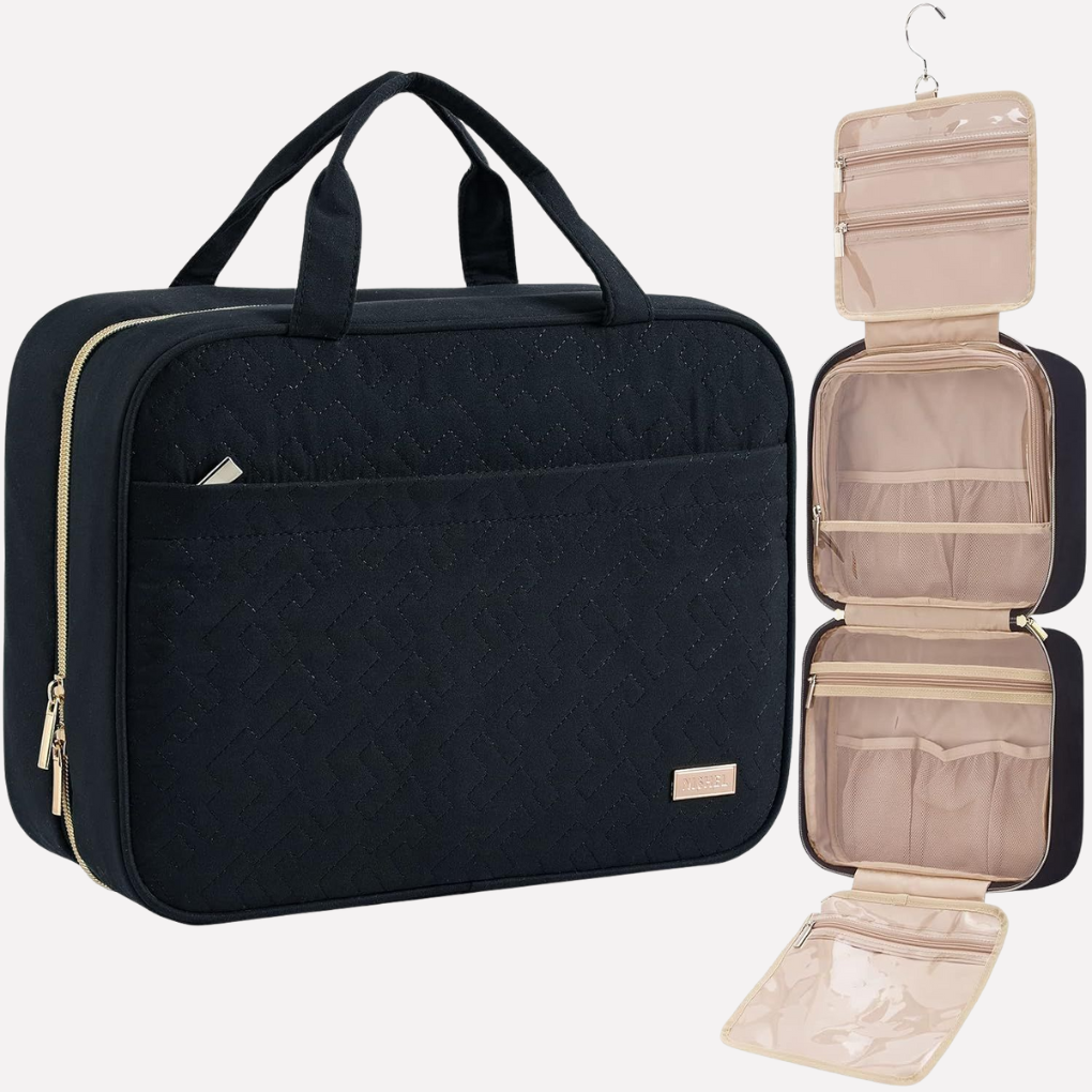 Travel Toiletry Bag with Hanging Hook