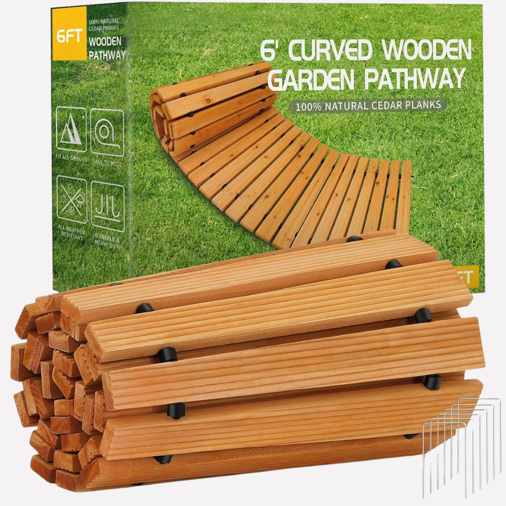 Wooden Roll‑Out Garden Pathway