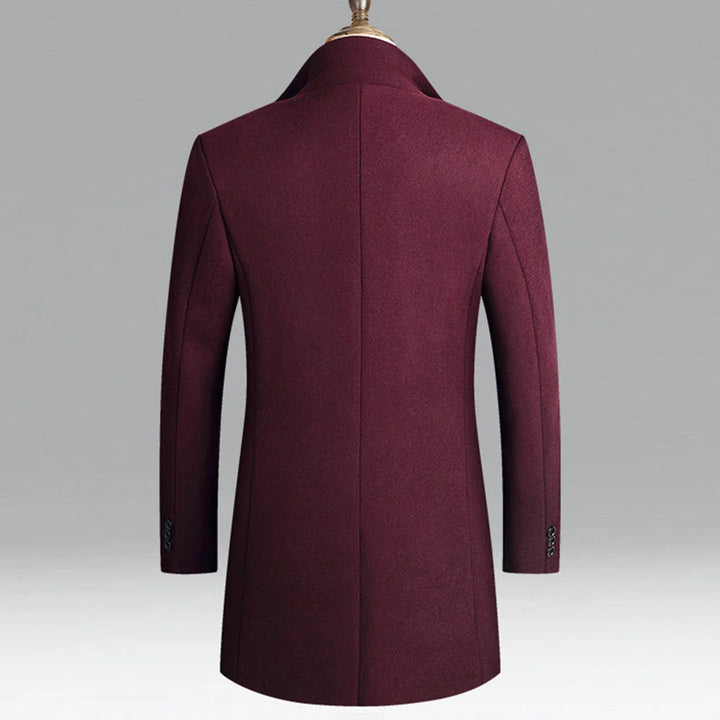 Men’s Elegant Wool-like Classic Coat Timeless Formal Layer