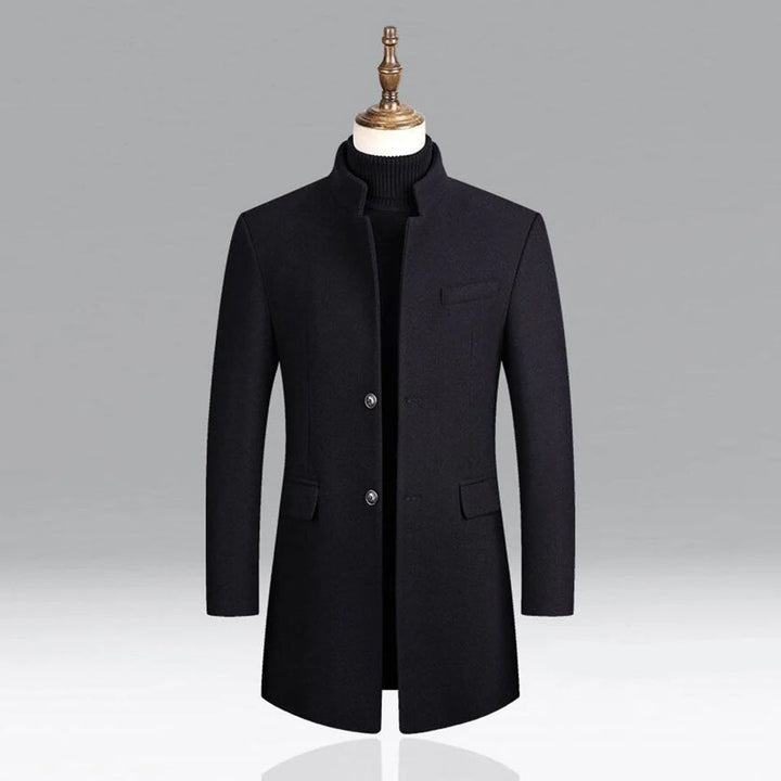 Men’s Elegant Wool-like Classic Coat Timeless Formal Layer