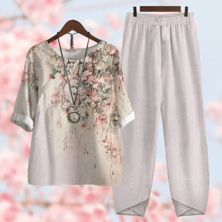 Vintage Floral Two-Piece Set