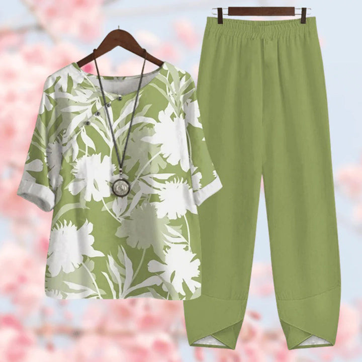 Vintage Floral Two-Piece Set