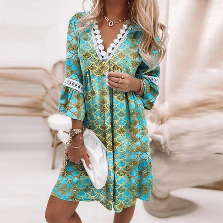 Boho Summer Dress with Crochet Details