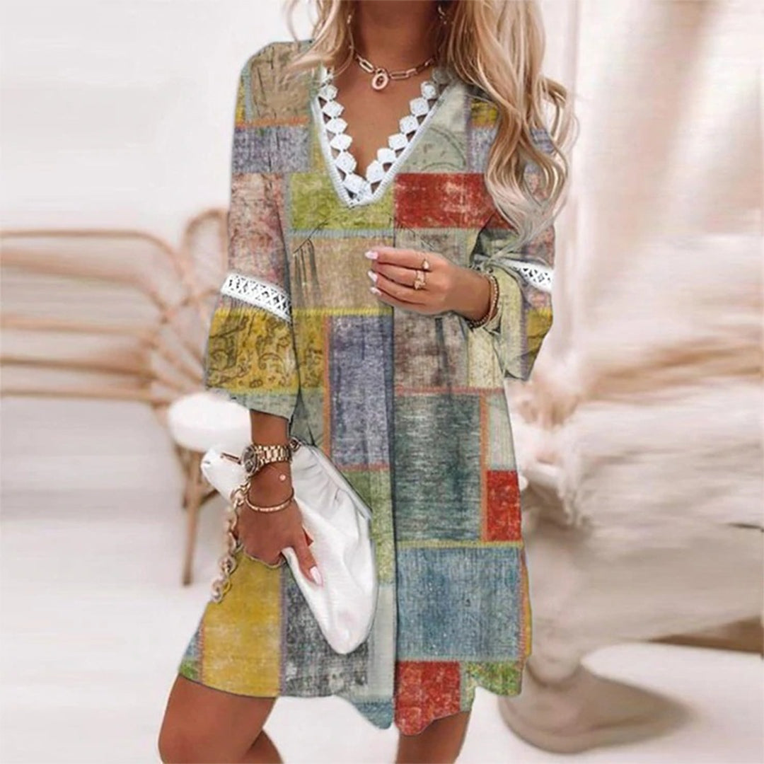 Boho Summer Dress with Crochet Details