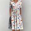 Effortless Vintage Floral Ruffle Summer Dress