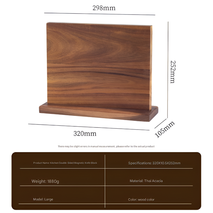 Efficient Kitchen Storage Magnetic Wood Knife Block