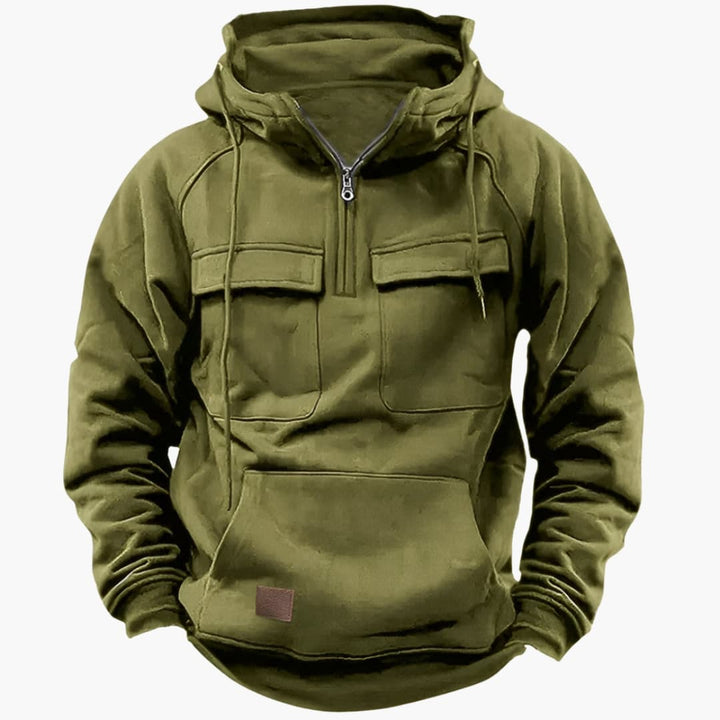 Men’s Half-Zip Hoodie with Chest Pockets