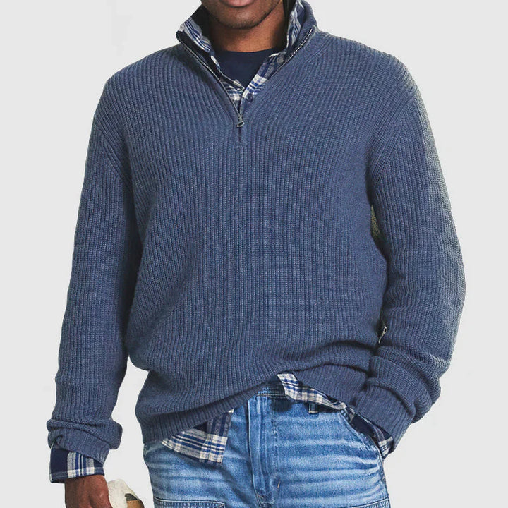 Men's Wool-like Half-Zip Sweater