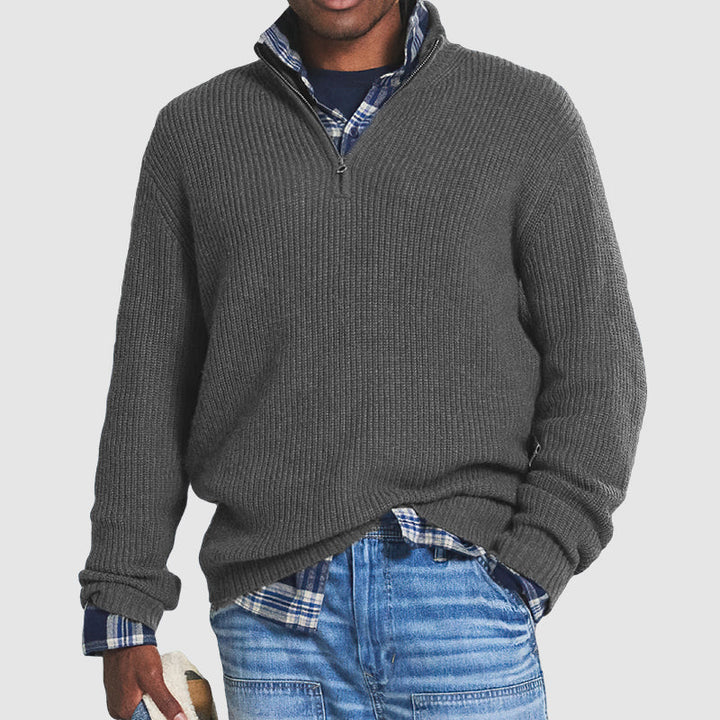 Men's Wool-like Half-Zip Sweater