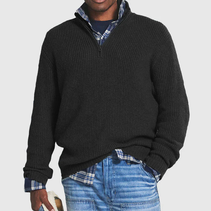 Men's Wool-like Half-Zip Sweater