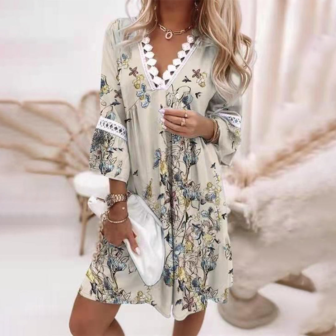 Boho Summer Dress with Crochet Details