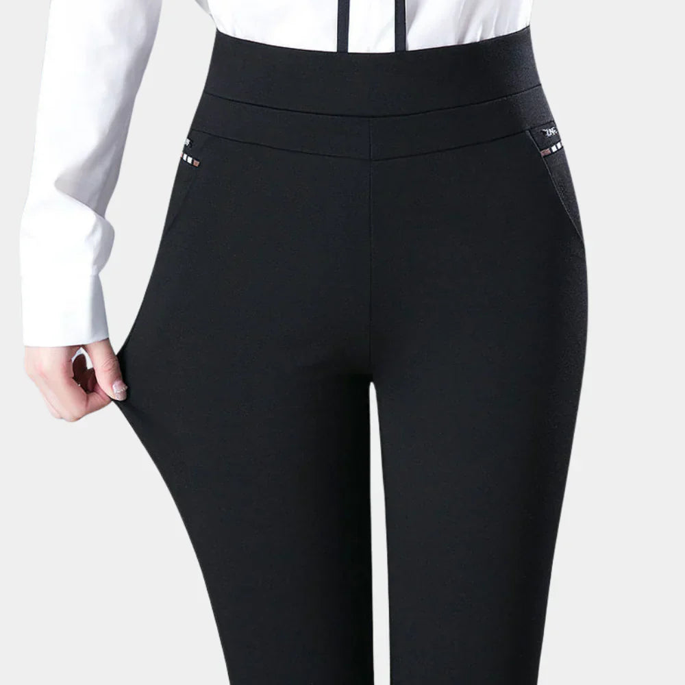 Stretch High-Waist Pants with Comfortable Fit