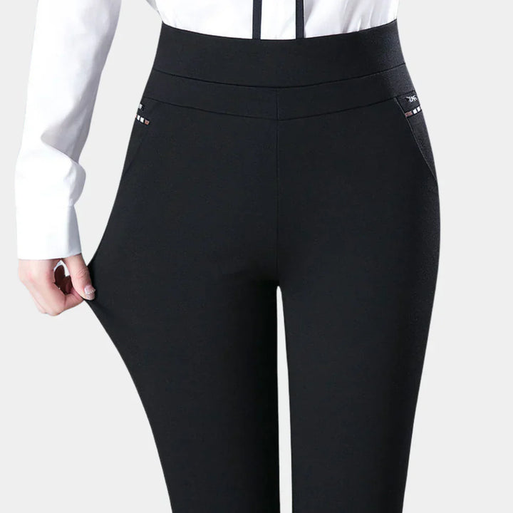 Stretch High-Waist Pants with Comfortable Fit