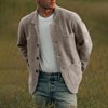 Cozy Men’s Button-Front Cardigan with Functional Pockets