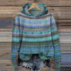 Vintage-Inspired Fair Isle Hoodie for Women