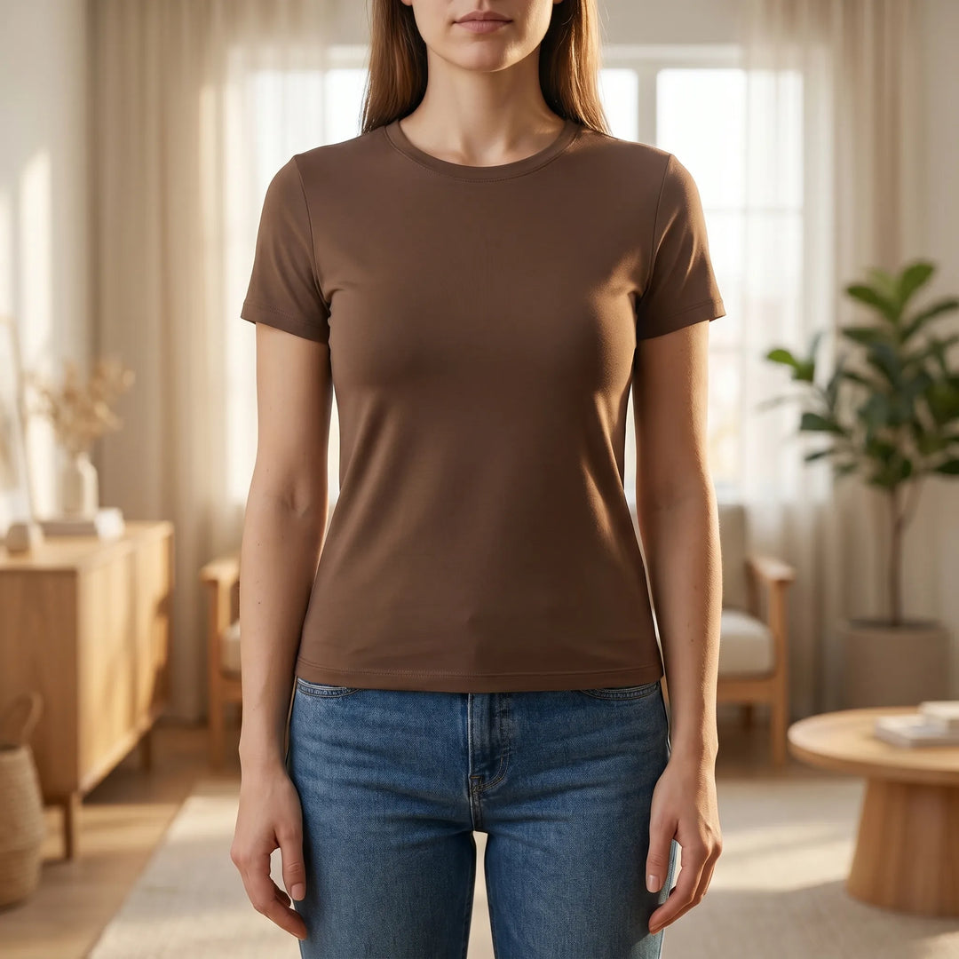 NovaribWomen's Fitted Short Sleeve Top