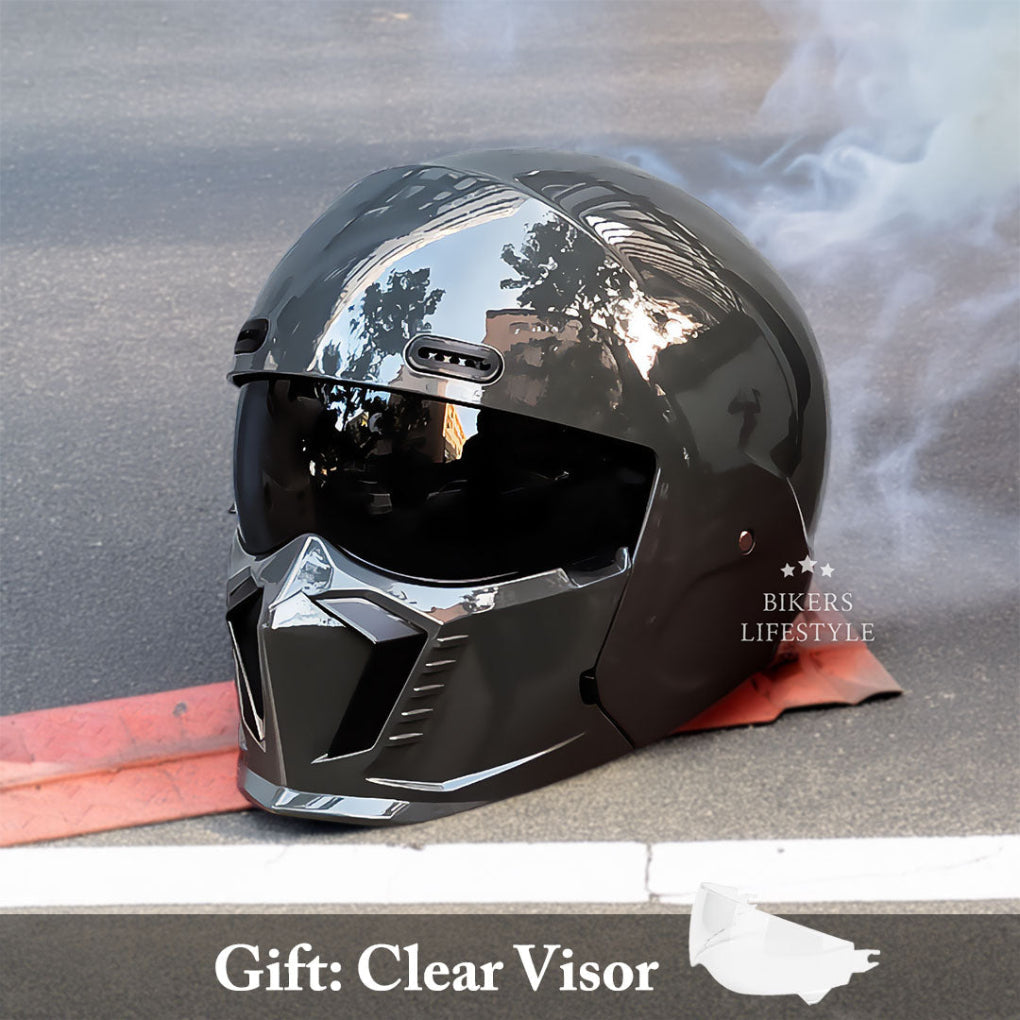 Retro Pilot Motorcycle Helmet –  DOT and ECE Approved, Timeless Look 8