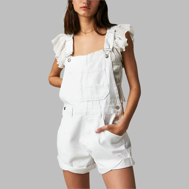Sleeveless Denim Jumpsuit comfortable Chic