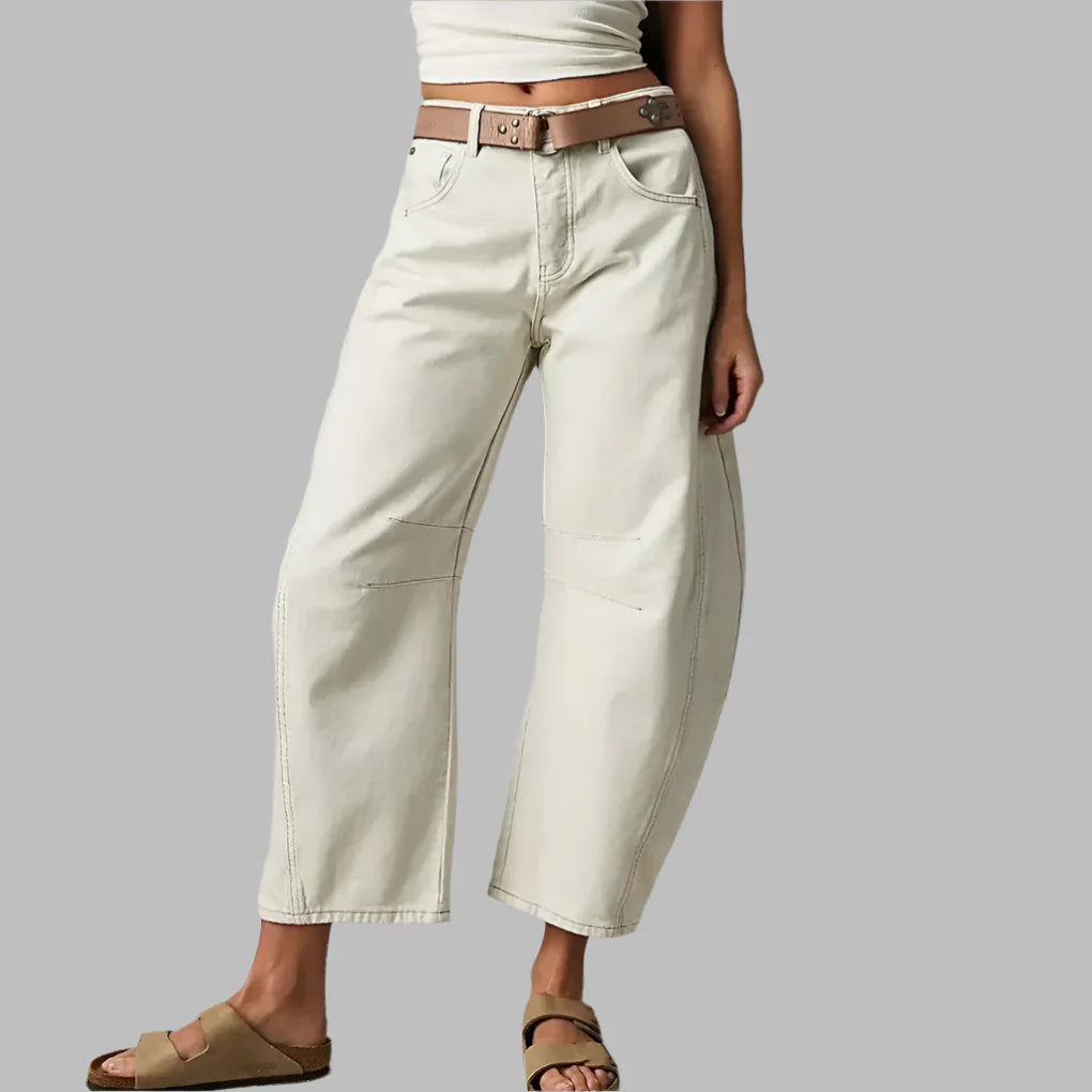 Wide Leg Jeans - Stylish Street Look