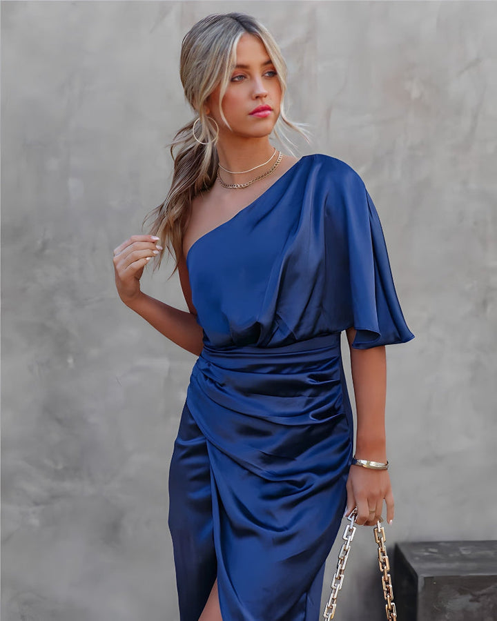 Asymmetrical Off-Shoulder Dress