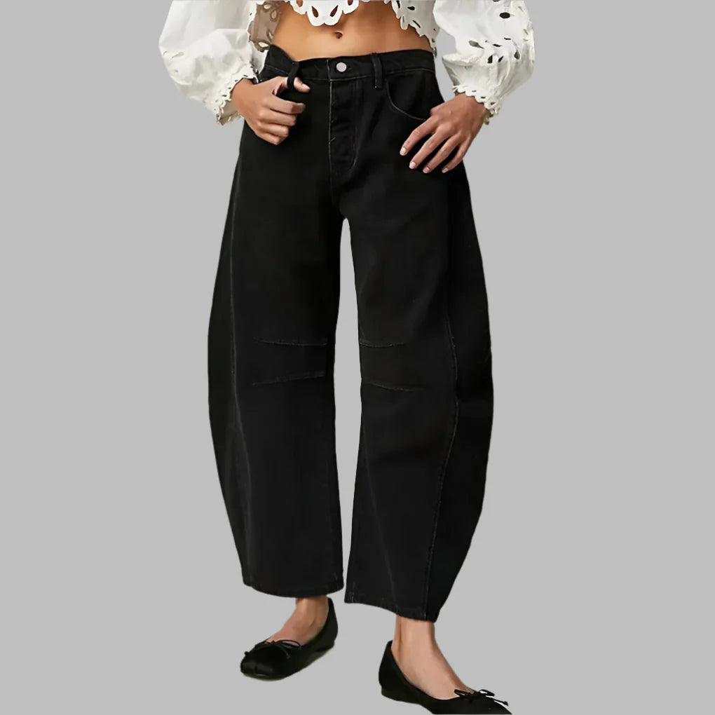 Wide Leg Jeans - Stylish Street Look