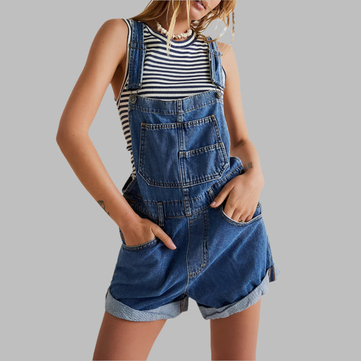 Sleeveless Denim Jumpsuit comfortable Chic