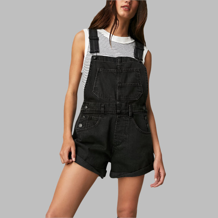 Sleeveless Denim Jumpsuit comfortable Chic