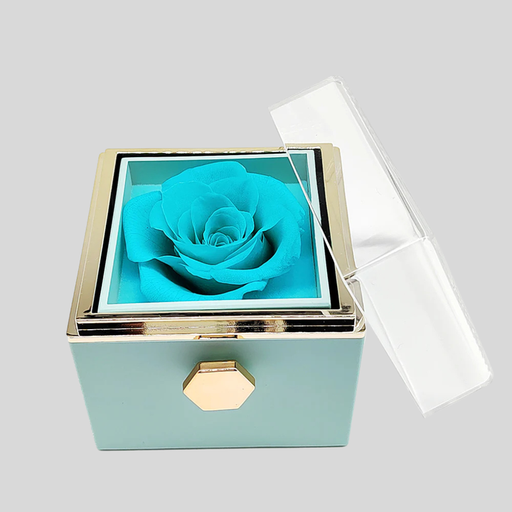 Eternal Rose With Custom Engraved Necklace