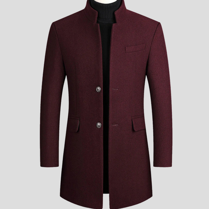 Men’s Elegant Wool-like-Blend Coat – Refined Classic Outerwear