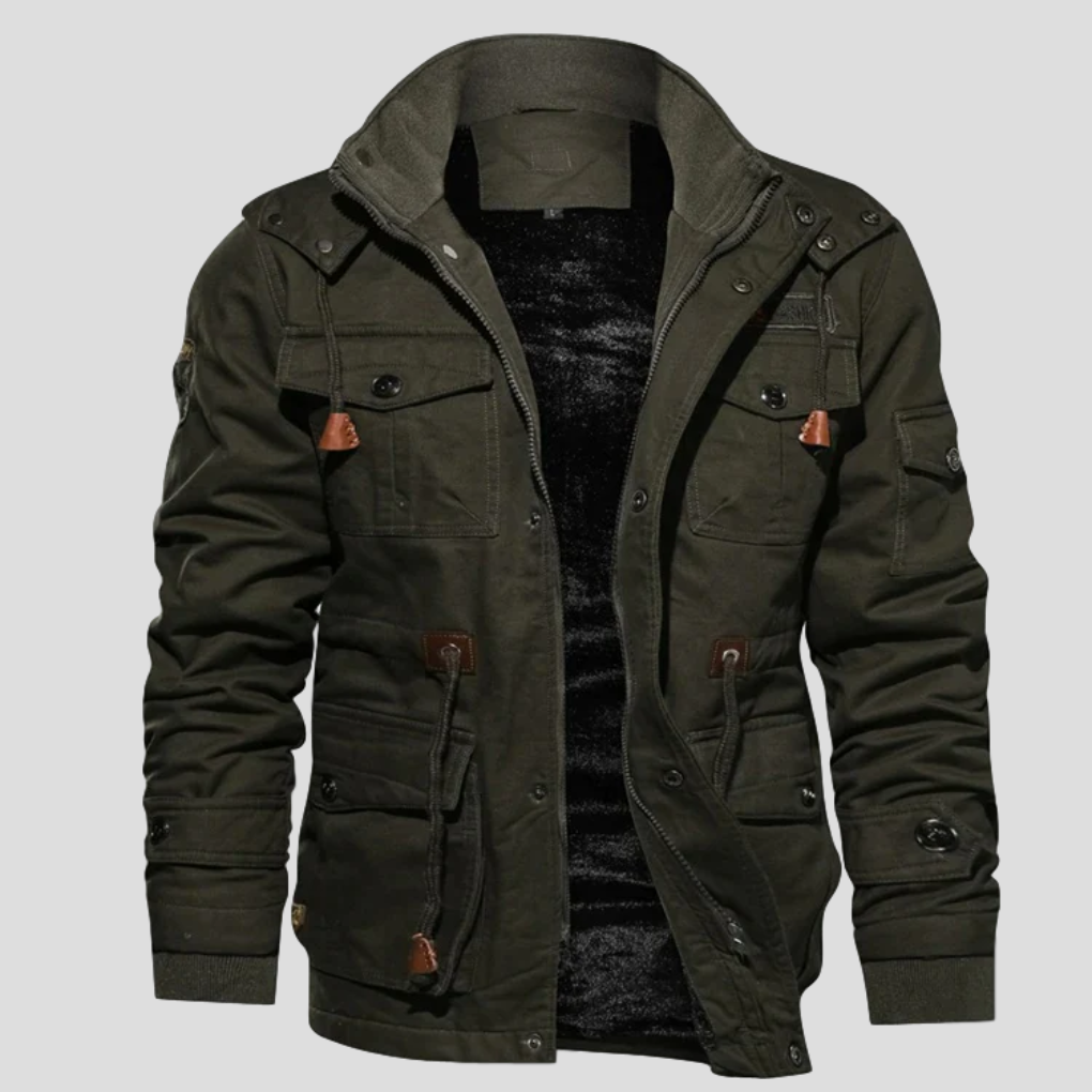 Men’s Robust Jacket – Solid Layer for Cold & Windy Days