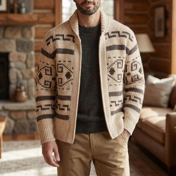 Modern Geo Men’s Cardigan