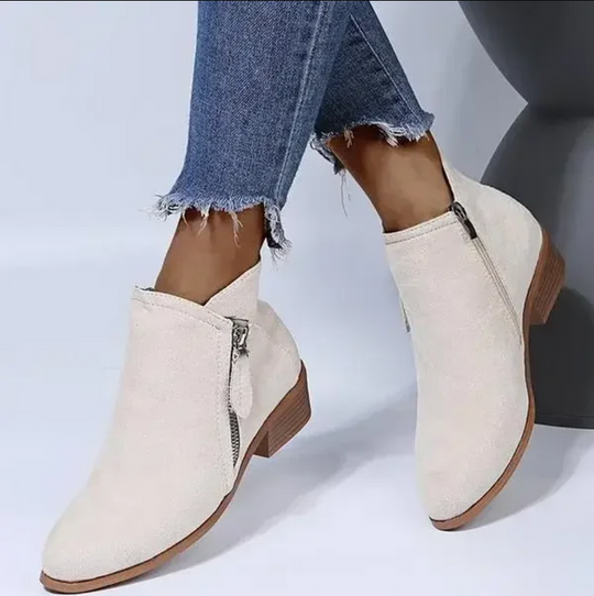 Chic Women's Ankle Boots with Zipper