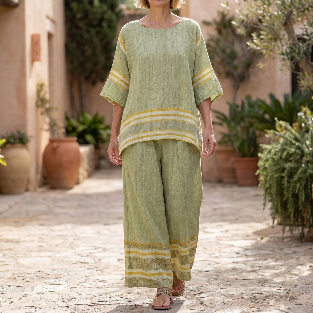 ZephyriaWide-Leg Trouser Set