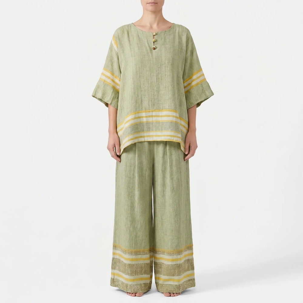 ZephyriaWide-Leg Trouser Set