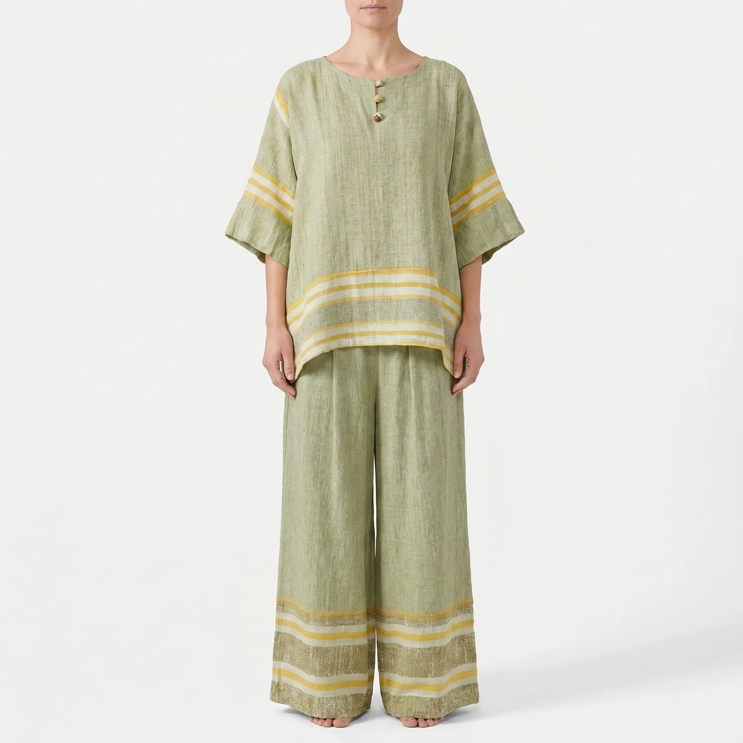 ZephyriaWide-Leg Trouser Set