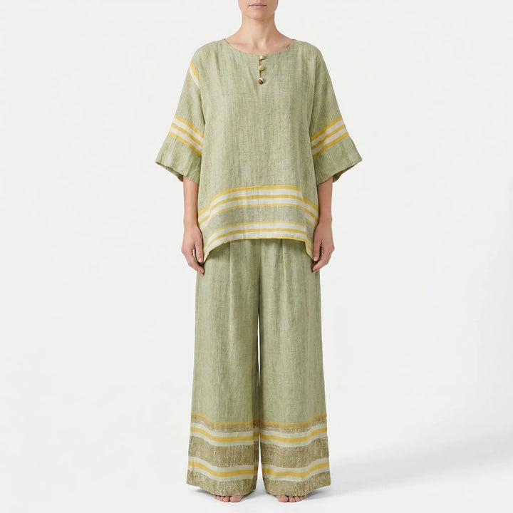 ZephyriaWide-Leg Trouser Set
