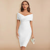 Off-Shoulder V-Neck Bandage Dress