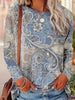 comfortable Long Sleeve Floral T-Shirt for Women