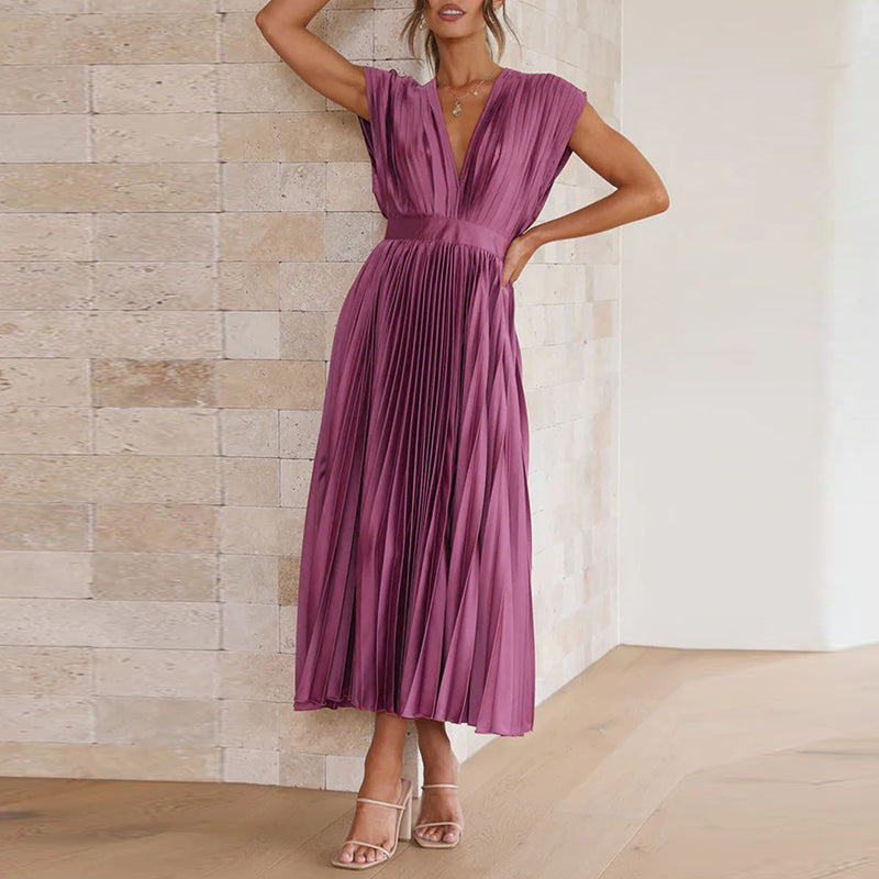 Casimir – Women's Elegant V-Neck Dress | Sleeveless