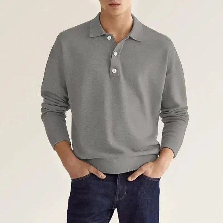Long Sleeve Polo Shirt for Men
