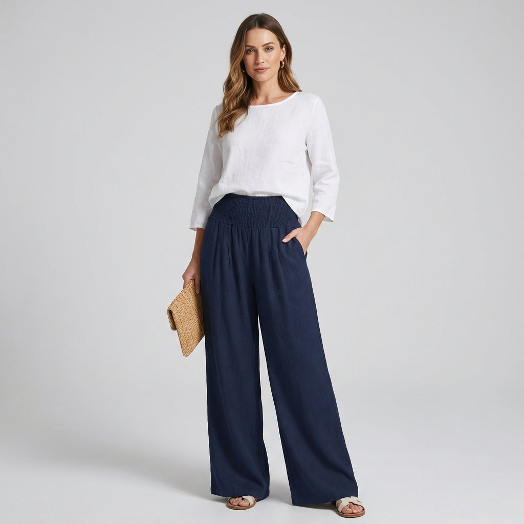 Women’s Linen Palazzo Pants