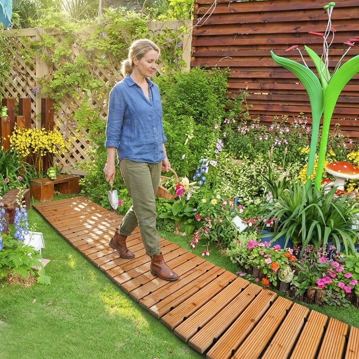 Wooden Roll‑Out Garden Pathway