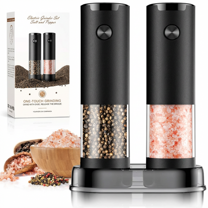 Electric Salt and Pepper Grinder Set