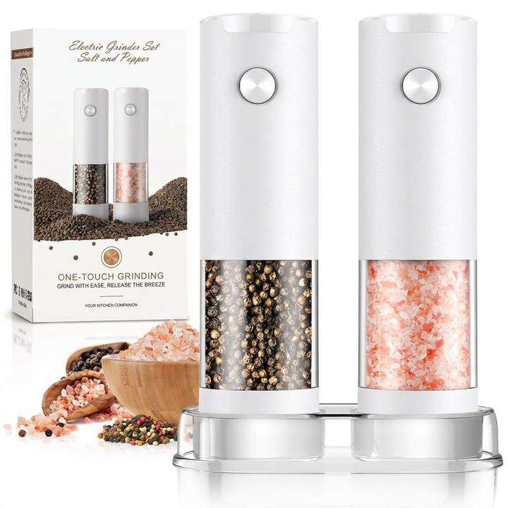 Electric Salt and Pepper Grinder Set