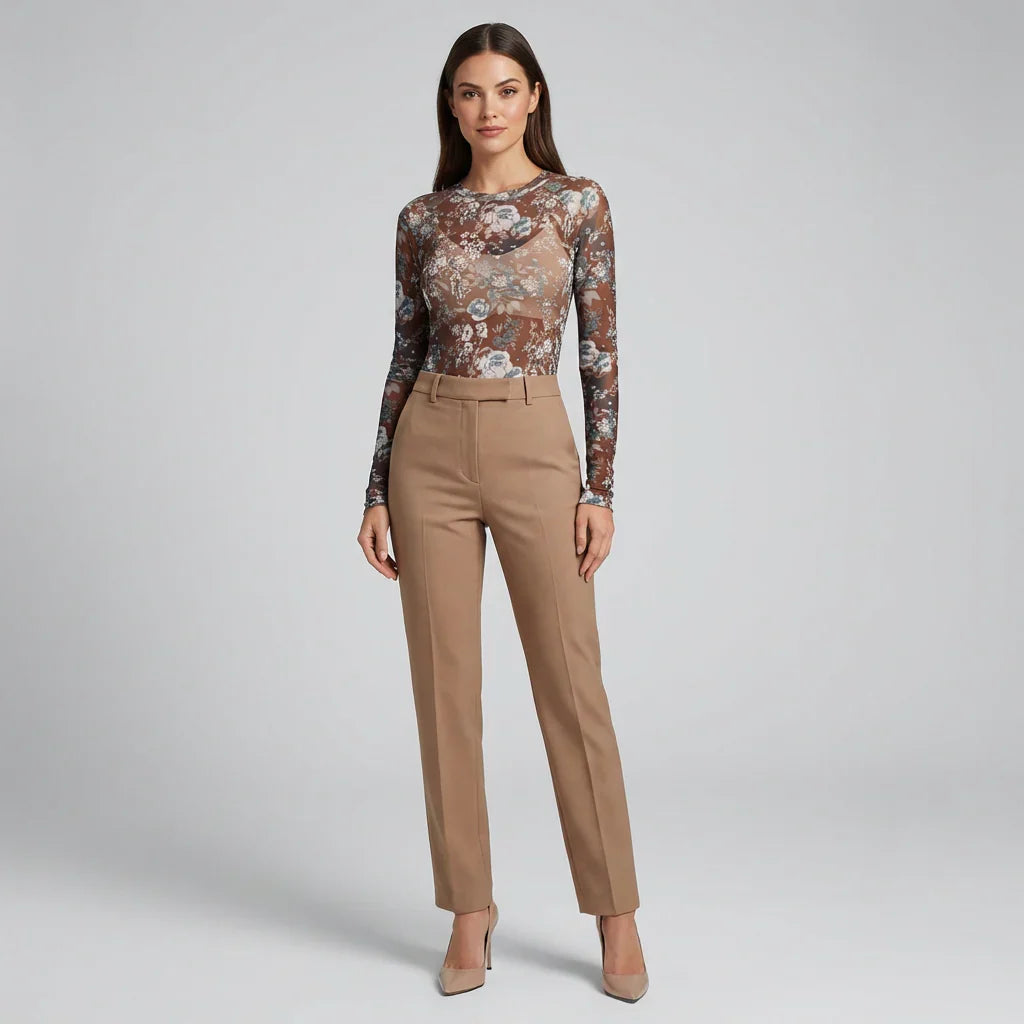 Mesh Sheer Lace Top