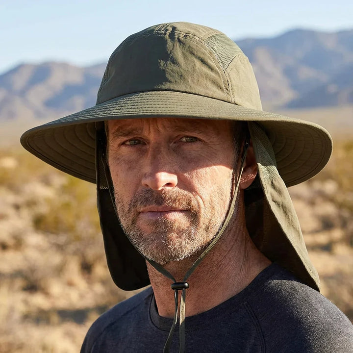 Fishing Hat with Neck Flap for Outdoor Protection