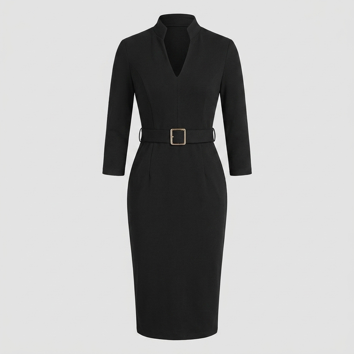Elegant Belted Dress for Women
